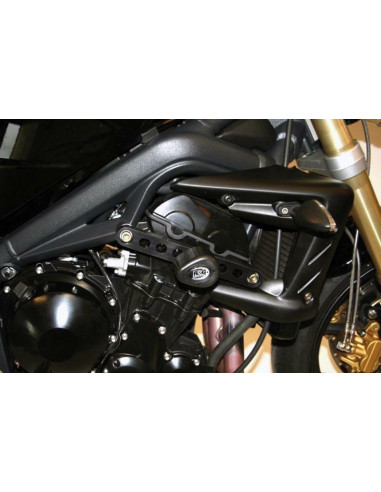 Tampons de protection R&G RACING Aero noir Triumph Street Triple/R 675