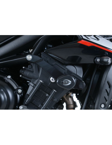 Tampons de protection R&G RACING Aero noir Triumph Street Triple