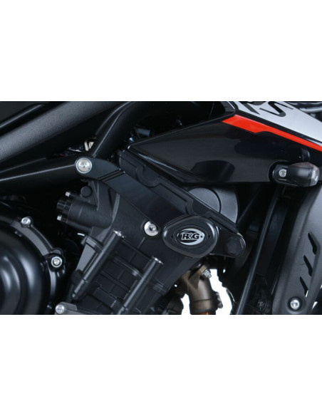 Tampons de protection R&G RACING Aero noir Triumph Street Triple