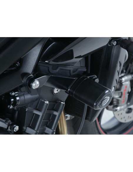 Tampons de protection R&G RACING Aero noir Triumph Street Triple