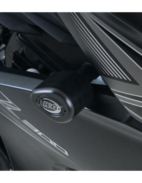 Tampons de protection R&G RACING Aero noir Kawasaki Z300