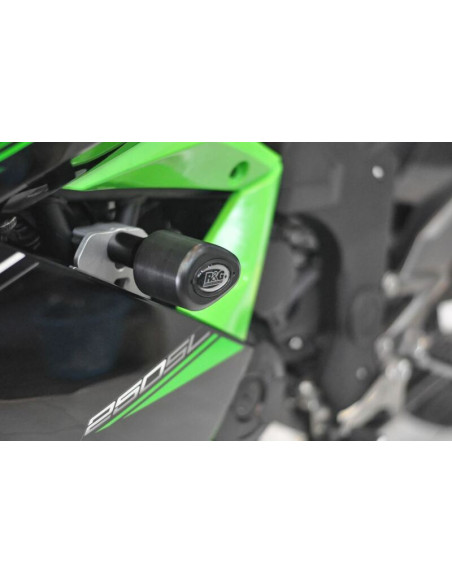 Tampons de protection R&G RACING Aero noir Kawasaki Ninja 250SL