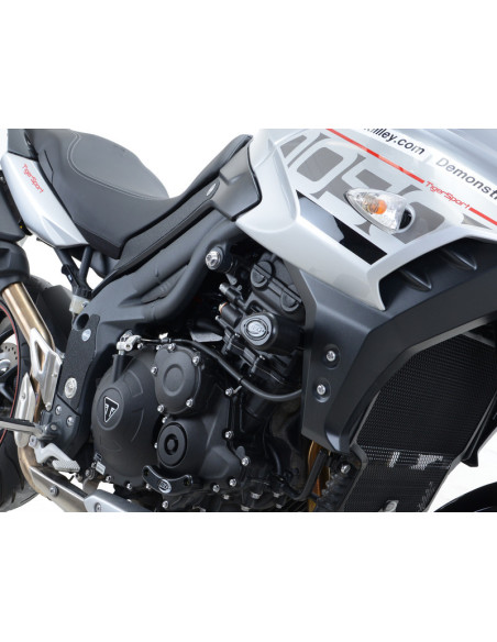 Tampons de protection R&G RACING Aero noir Triumph Tiger 1050 Sport