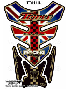 Protection de réservoir MOTOGRAFIX 4pcs Union Jack Triumph