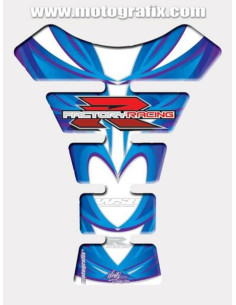 Protection de réservoir MOTOGRAFIX 1pc blanc/bleu Suzuki