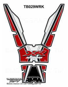 Protection de réservoir MOTOGRAFIX blanc/rouge/noir BMW S1000XR