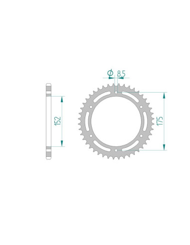 Kit chaine AFAM acier YAMAHA TT 250 R pas 520 1993 à 1999