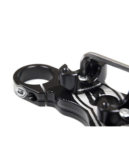 Té de fourche supérieur S3 réglable noir Montesa 4RT