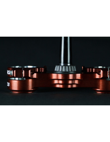 Té de fourche XTRIG Rocs Tech rouge offset 22,5mm