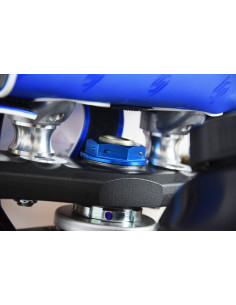Ecrou de colonne de direction SCAR bleu Yamaha YZ80/85 2