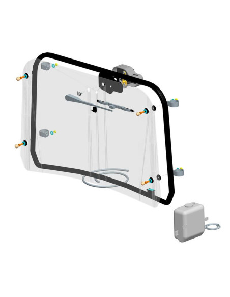 Pare-brise avant ART polycarbonate avec essuie-glace Polaris RZR