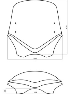 Bulle MRA V-Flow Naked Bikes VFVTC avec spoiler 2