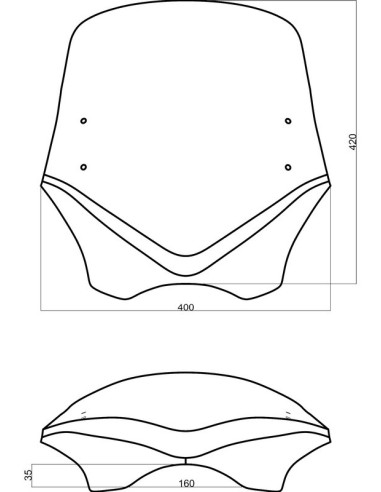 Bulle MRA V-Flow Naked Bikes VFVTC avec spoiler