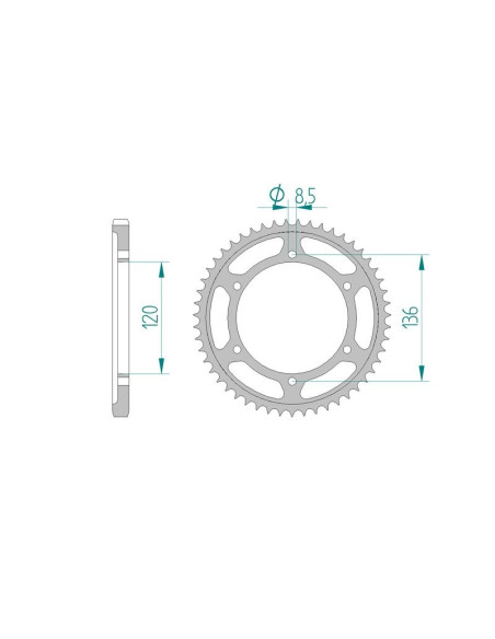 Kit chaine AFAM acier YAMAHA FZR 400 RR 4DX pas 428 1990 à 1995