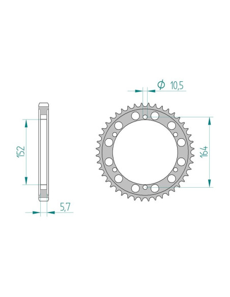 Kit chaine AFAM acier YAMAHA SR 400 4G4 pas 530 1978 à 1983