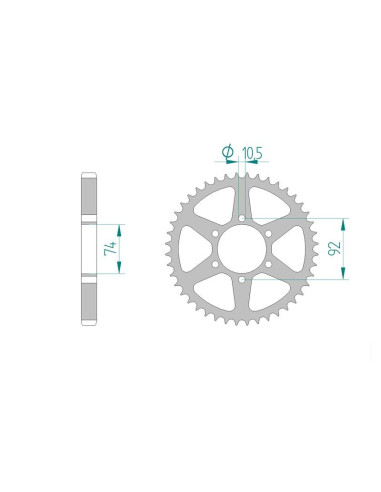 Kit chaine AFAM acier YAMAHA XJ 400 4V7 pas 530 1982 à 1982