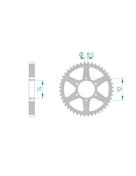 Kit chaine AFAM acier YAMAHA XJ 400 4V7 pas 530 1982 à 1982