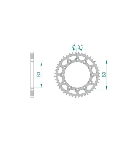 Kit chaine AFAM acier YAMAHA WR 426 F M,N,P pas 520 2000 à 2002