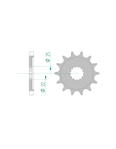 Kit chaine AFAM acier YAMAHA XT 500 1U6 pas 530 1977 à 1989