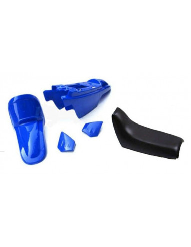 Kit plastique ART couleur origine bleu avec selle complète noire Yamaha PW50