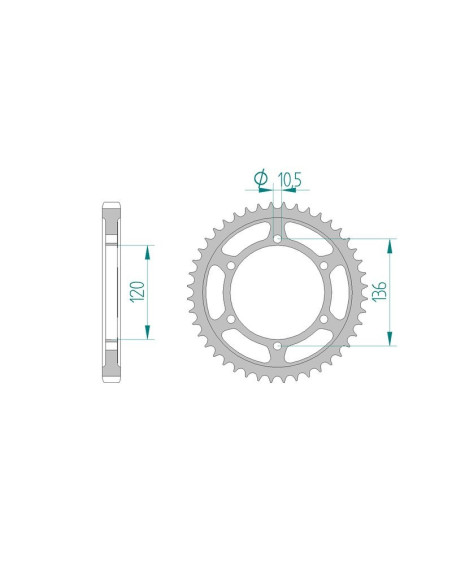 Kit chaine AFAM acier YAMAHA FZ 600 2HW pas 530 1986 à 1988