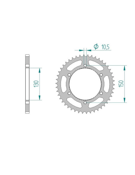 Kit chaine AFAM acier YAMAHA XJ 6 NA ABS 36B pas 520 2009 à 2013