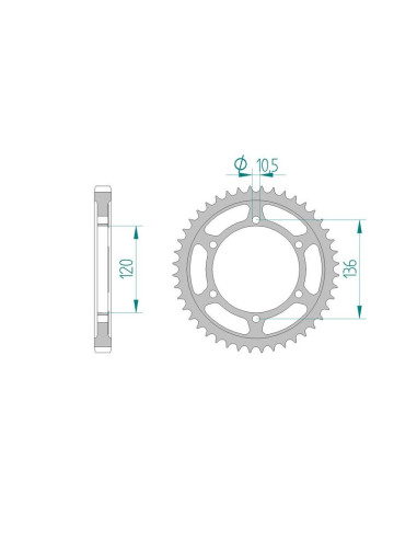 Kit chaine AFAM acier YAMAHA XJ 600 RADIAN 51J/3KM pas 530 1984 à 1990