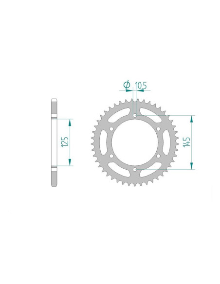 Kit chaine AFAM acier YAMAHA XT 660 Z 11D9 pas 520 2008 à 2013
