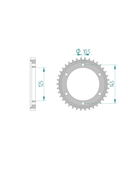 Kit chaine AFAM acier YAMAHA FZ 750 GENESIS 2MG pas 530 1987 à 1989