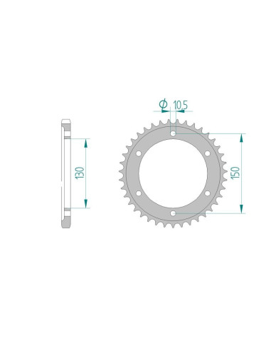 Kit chaine AFAM acier YAMAHA FZ 8 N 39P pas 525 2010 à 2013
