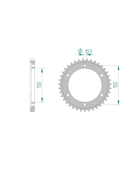 Kit chaine AFAM acier YAMAHA FZ 8 NA ABS 59P pas 525 2010 à 2013