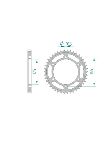 Kit chaine AFAM acier YAMAHA TDM 850 4TX4 pas 525 1999 à 2001
