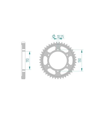 Kit chaine AFAM acier YAMAHA FZ 1 SA ABS FAZER 5DO pas 530 2008 à 2012