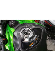 Poignée de réservoir A-SIDER Black Edition 4 vis noir Kawasaki 2