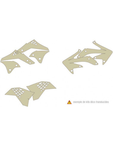 Kit déco BLACKBIRD transparent - Kawasaki KX125/250 2003-07