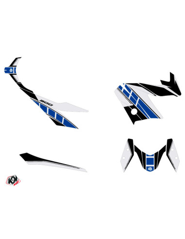 Kit déco KUTVEK Vintage gris/bleu Yamaha X-Max 300