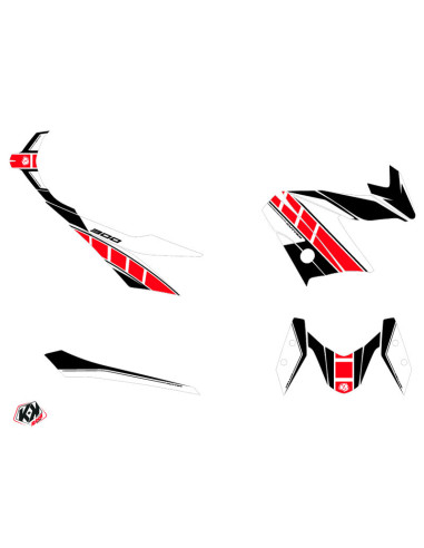 Kit déco KUTVEK Vintage rouge Yamaha X-Max 300