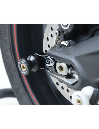 Pions de bras oscillant avec platine R&G RACING noir Triumph