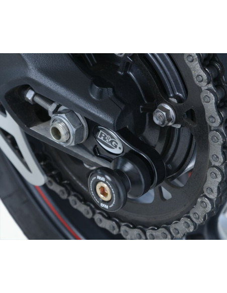 Pions de bras oscillant avec platine R&G RACING noir Triumph