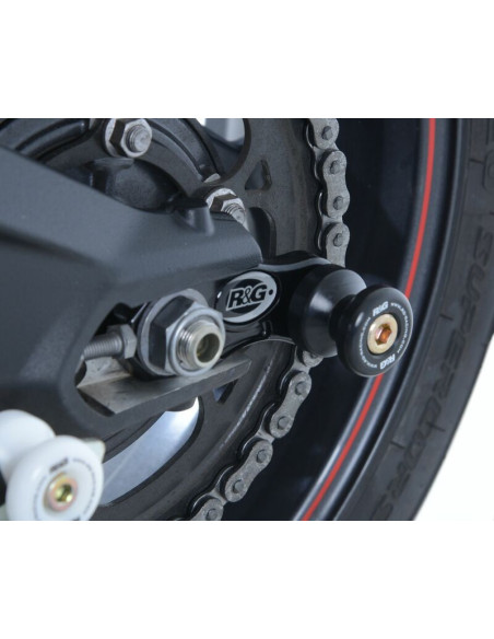 Pions de bras oscillant avec platine R&G RACING noir Triumph