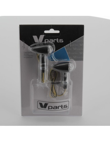 Clignotants V PARTS Shell LED noir universel