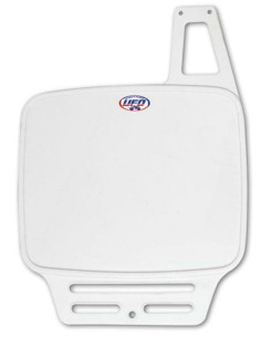 Plaque numéro frontale UFO blanc KTM