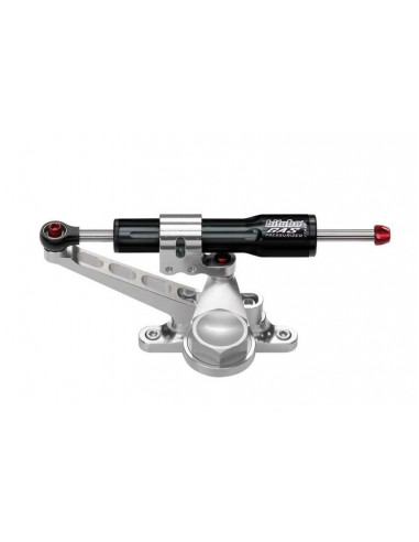 Kit amortisseur de direction BITUBO noir position au-dessus du réservoir Triumph Street Triple 675