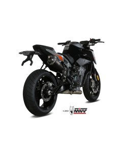 Silencieux MIVV Delta Race inox noir/casquette carbone KTM 790 Duke 2