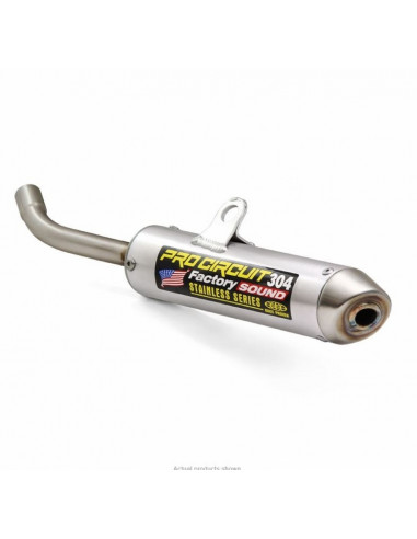 Silencieux PRO CIRCUIT 304 alu brossé/casquette inox Yamaha YZ65