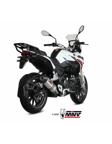 Silencieux MIVV Oval titane/casquette carbone Benelli TRK 251