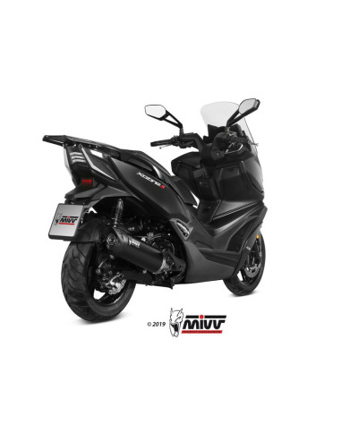 Silencieux MIVV Mover inox noir/casquette ABS noir Kymco Xciting 400I S