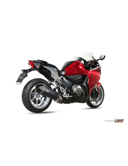 Silencieux MIVV Speed Edge inox noir/casquette carbone Honda VFR1200