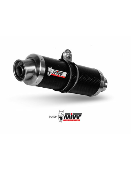 Silencieux double MIVV GP X1 carbone/casquette inox Kawasaki ZX-10R