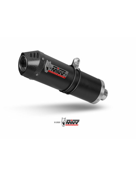 Silencieux MIVV Oval carbone/casquette carbone BMW F900XR